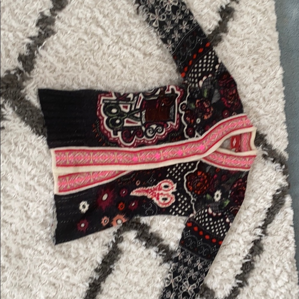Oilily pink and black comfy wool cardigan